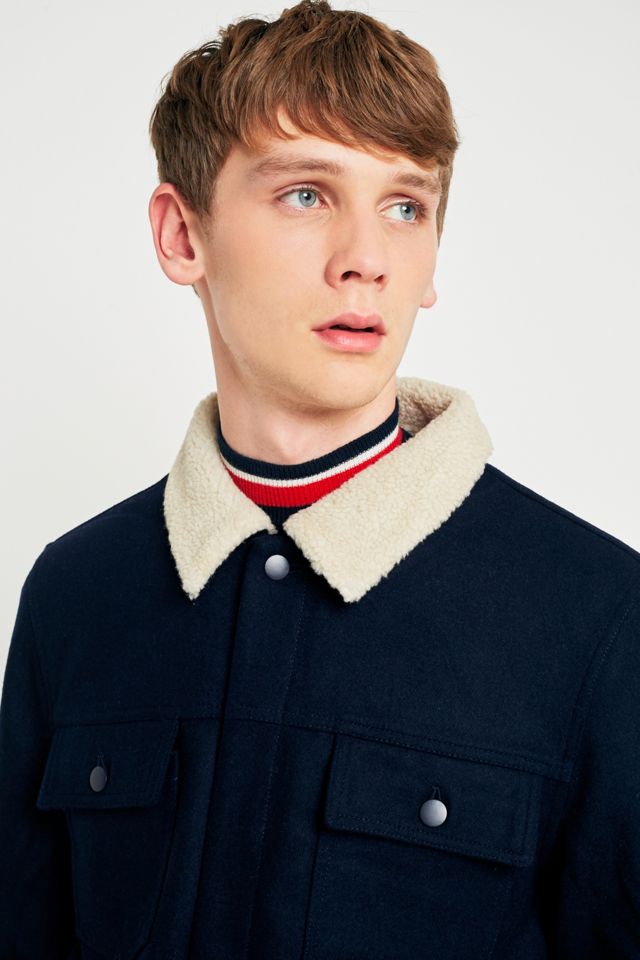 Loom Navy Wool Sherpa Jacket #3