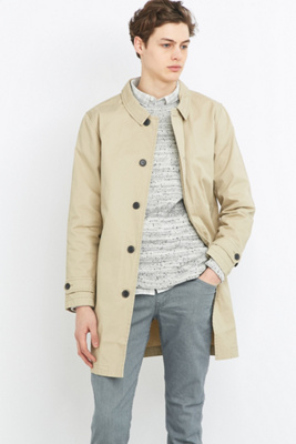 Selected Homme Sand Trench Coat | Urban Outfitters UK