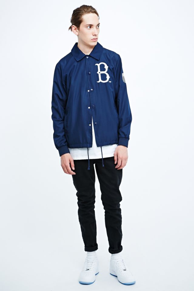 Majestic Athletic Hollis Brooklyn Dodgers Baseball Jacket in Navy | Urban  Outfitters UK