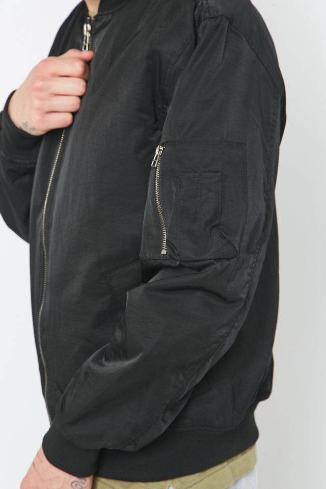 Loom Armstrong Nylon Black Bomber Jacket #5