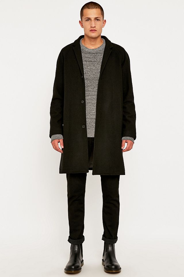 Greatcoat Ralph Black Coat | Urban Outfitters UK