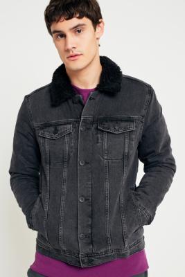 bdg sherpa denim trucker jacket