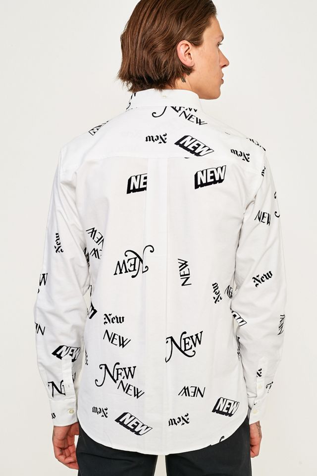 Soulland All-Over Print White Long-Sleeve Shirt #1