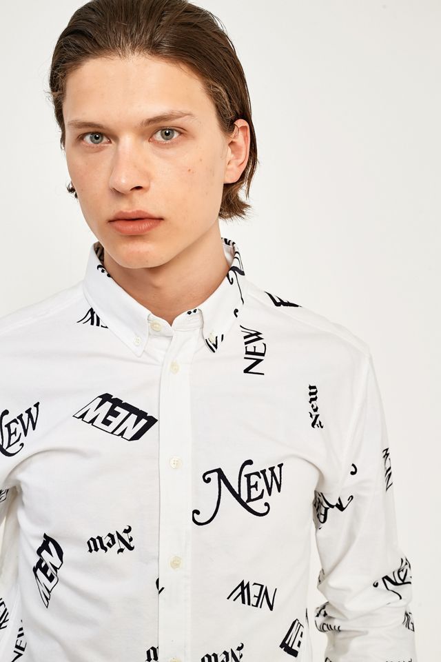 Soulland All-Over Print White Long-Sleeve Shirt #3
