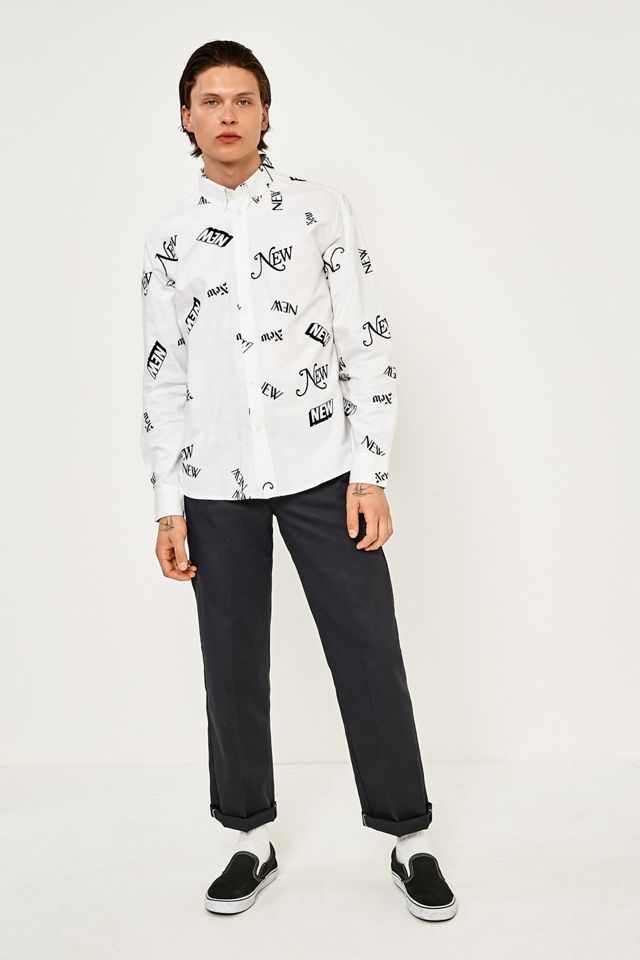 Soulland All-Over Print White Long-Sleeve Shirt #4