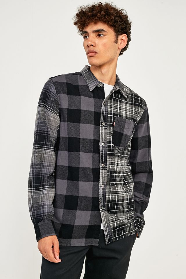 Levi's Pieced Grey Altered Camicia a maniche lunghe a 1 tasche #1