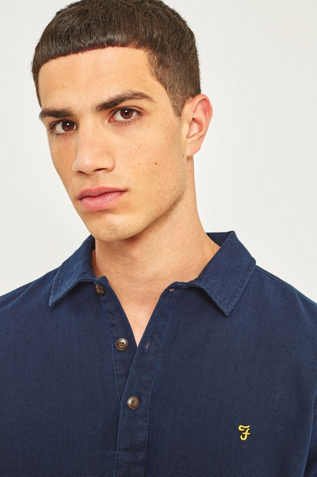 Farah Nolan Yale Popover Long-Sleeve Shirt #5
