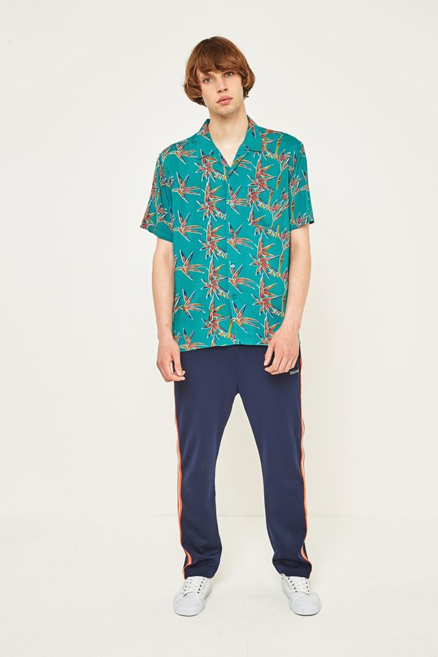 Camisa Stussy Bamboo Teal Rayon #1