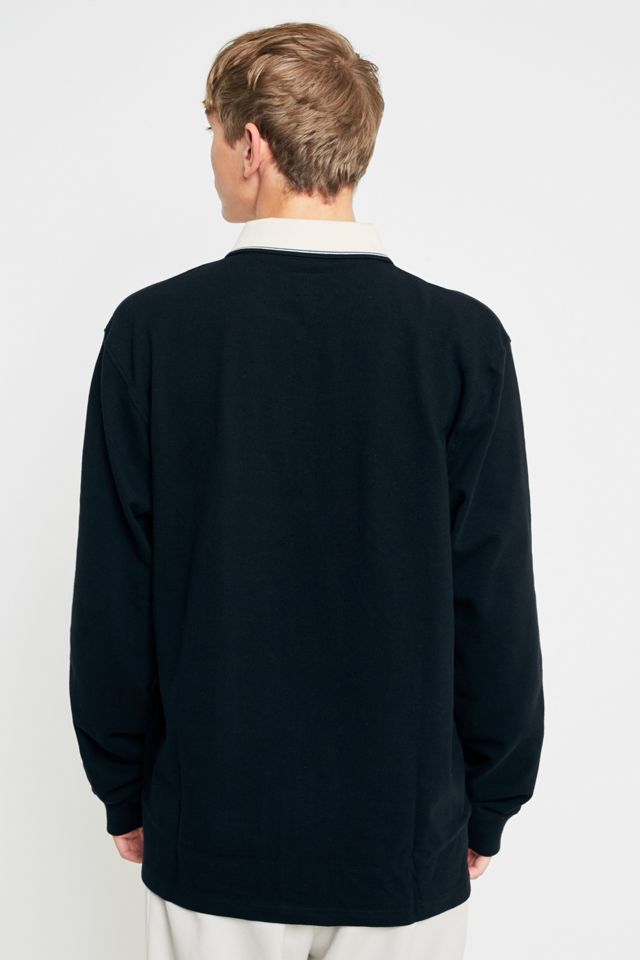 Stussy Nero Full-Zip Manica Lunga Polo Shirt #3