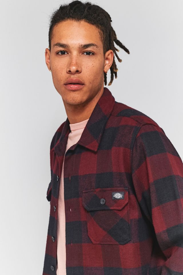 Dickies Sacramento Maroon Check Camicia a maniche lunghe #5