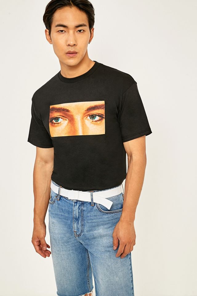 PLEASURES X Elvis Eyes Black T-shirt #5