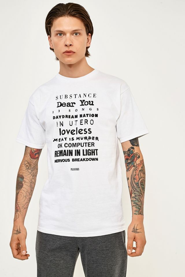 PLEASURES Titles T-shirt bianca #4