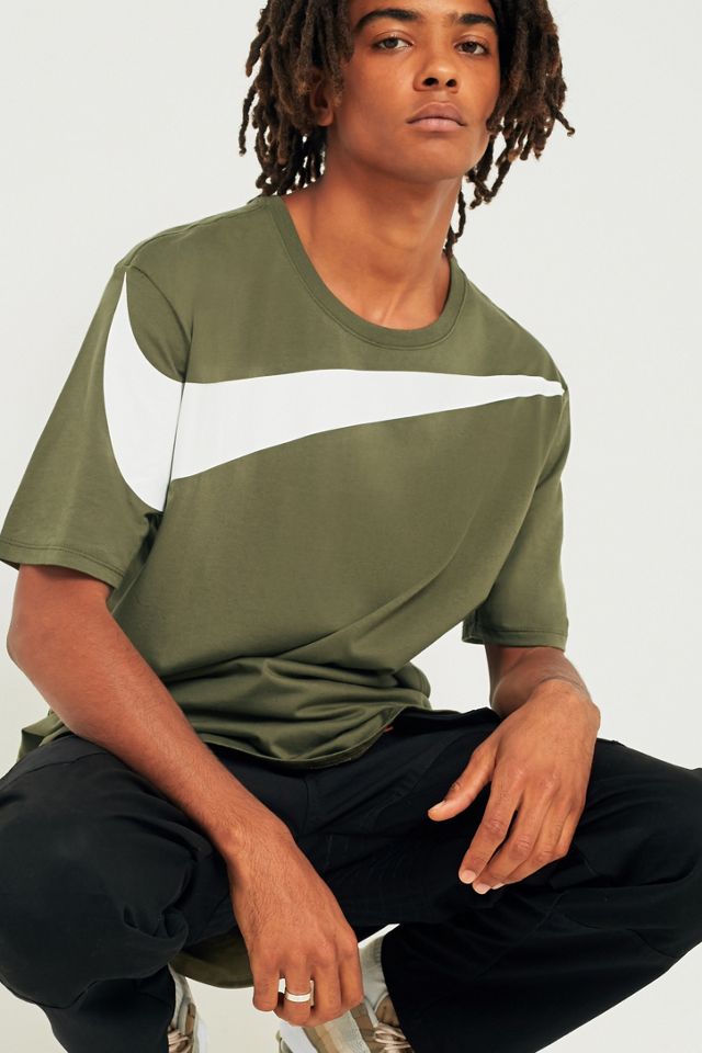 Nike Sportswear Oversize Swoosh Khaki T-shirt #1