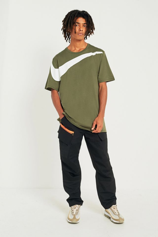 Nike Sportswear Oversize Swoosh Khaki T-shirt #2