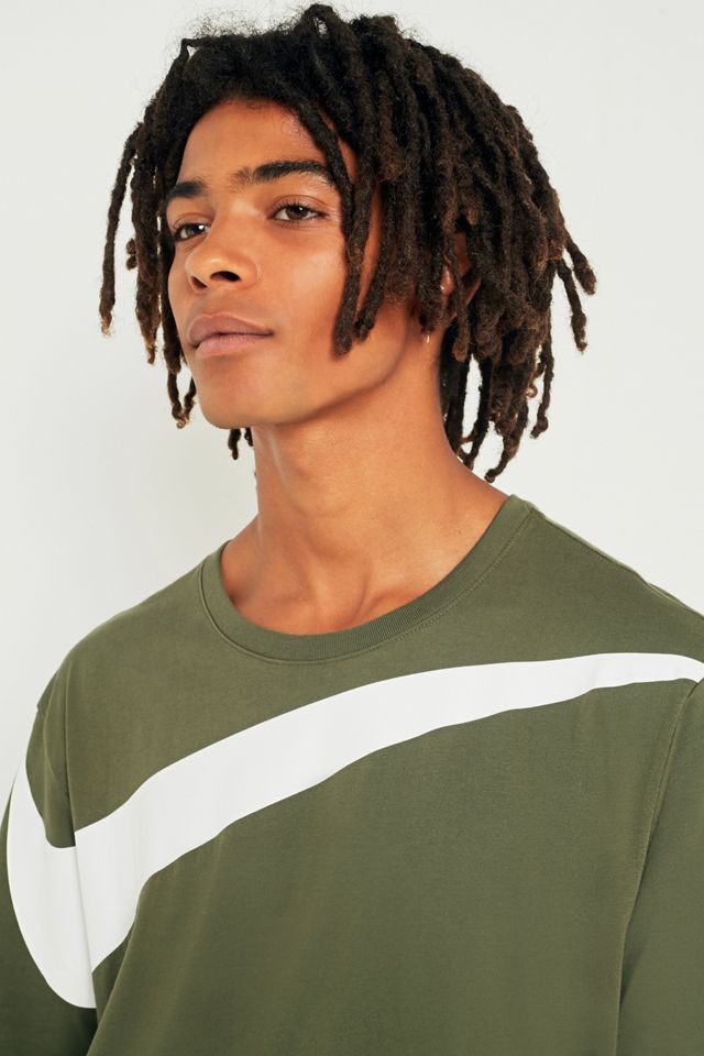 Nike Sportswear Oversize Swoosh Khaki T-shirt #3
