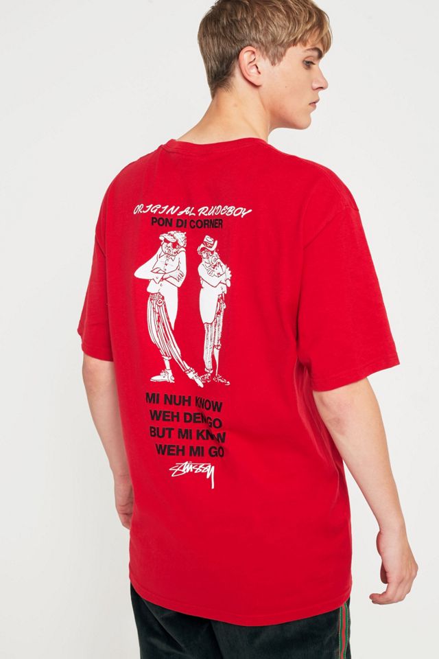 Camiseta roja Stussy Rudies #1