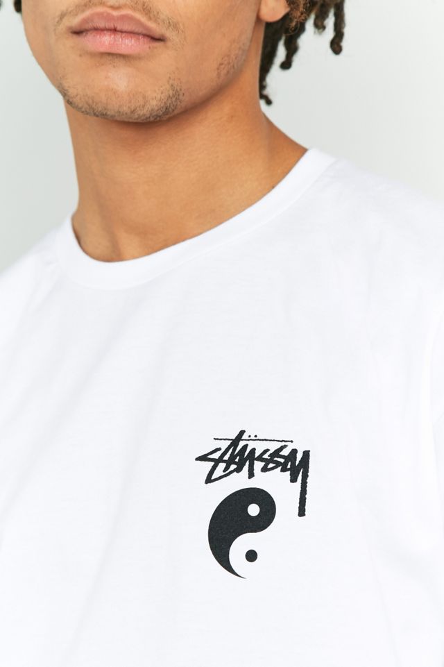 Stussy Stock Yin-Yang White T-shirt | Urban Outfitters UK