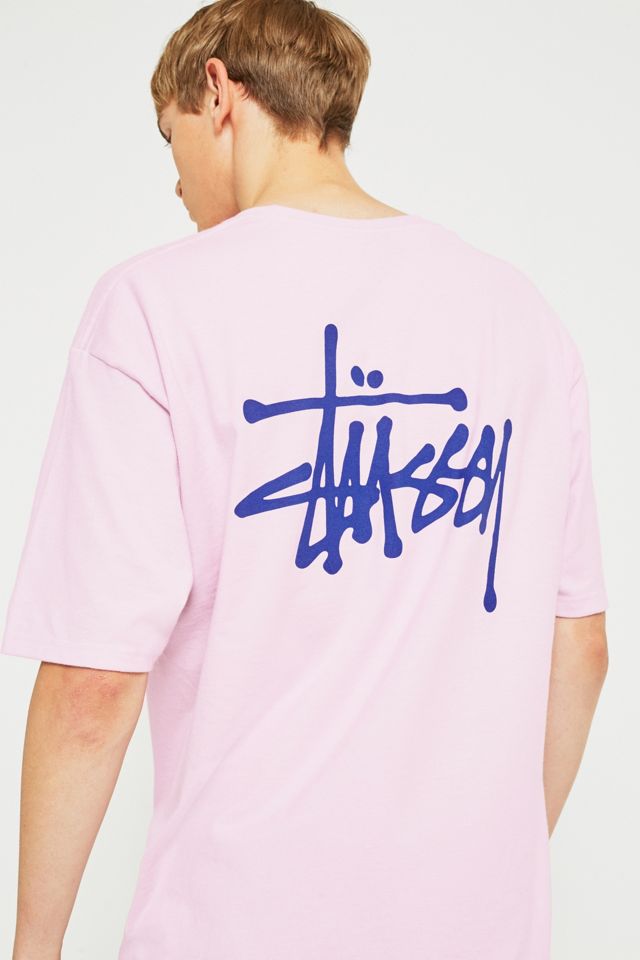 Stussy Basic Logo Light Lavender Short-Sleeve T-shirt #1