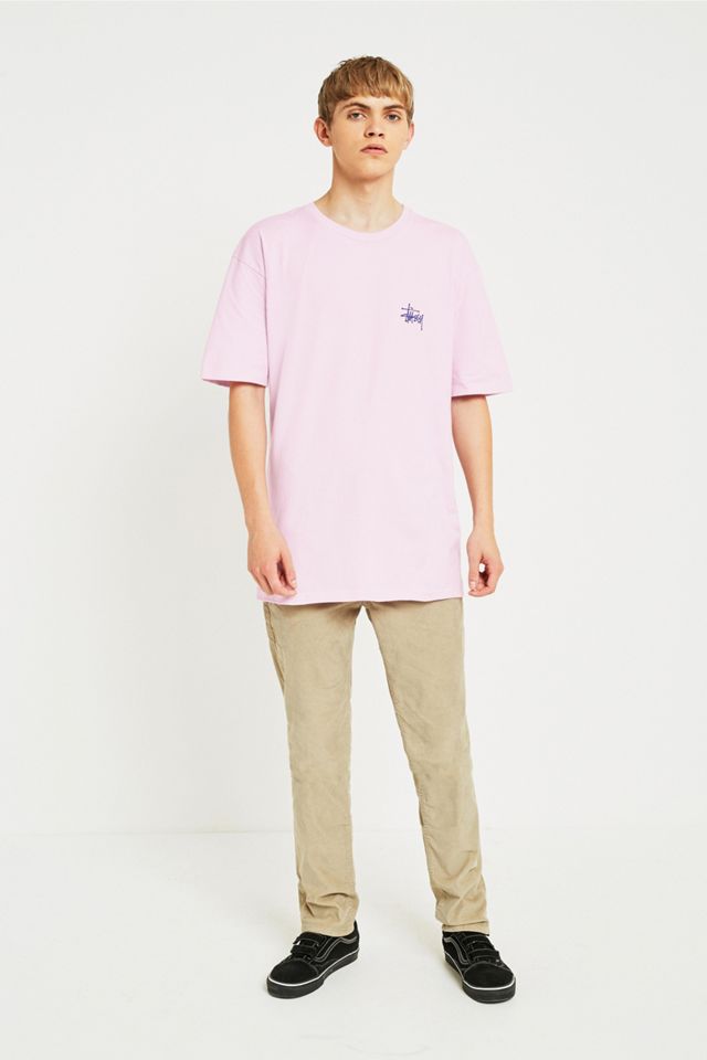 Stussy Basic Logo Light Lavender Short-Sleeve T-shirt #4