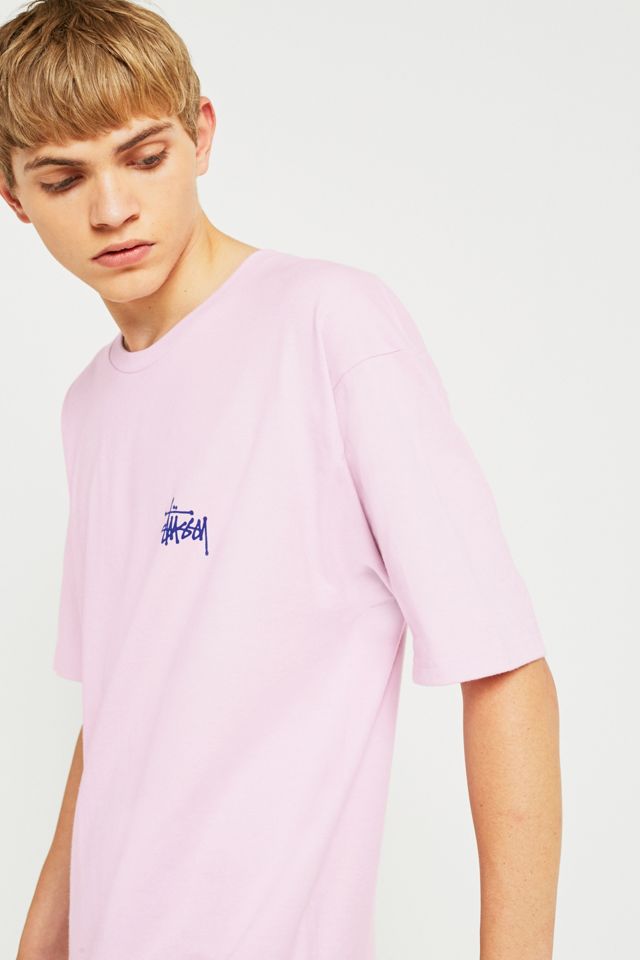 Stussy Basic Logo Light Lavender Short-Sleeve T-shirt #5