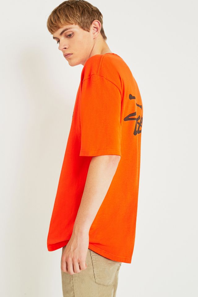 Stussy Basic Logo Camiseta naranja de manga corta #3