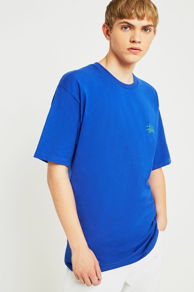 Stussy Basic Logo Camiseta de manga corta azul oscuro #3