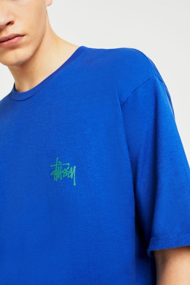 Stussy Basic Logo Camiseta de manga corta azul oscuro #4