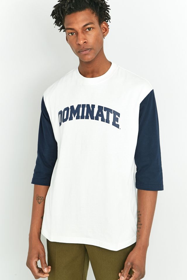 Dominate Jakarta Navy and Ecru 3/4 Sleeve T-shirt
