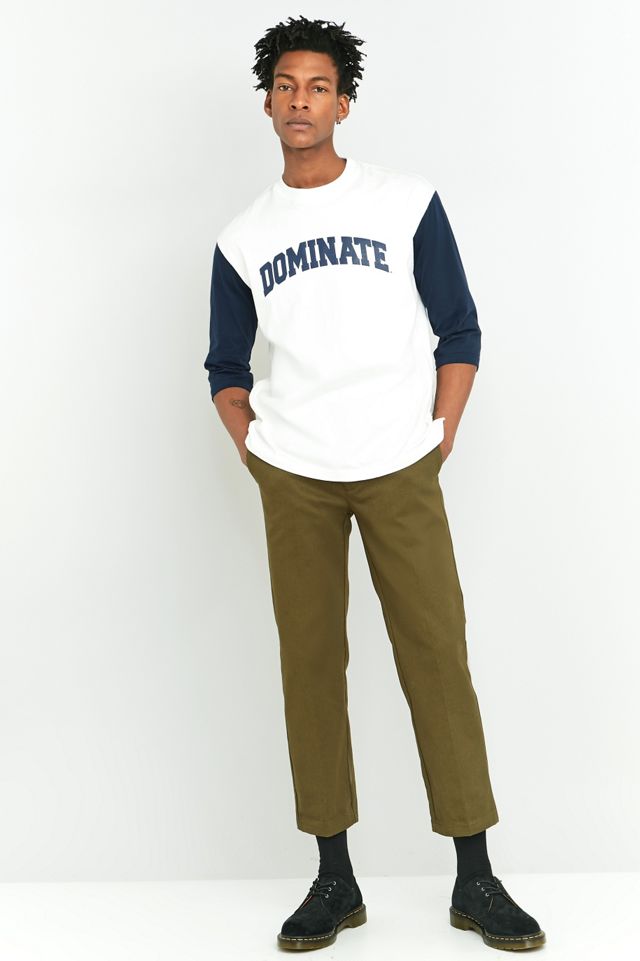 Dominate Jakarta Navy and Ecru 3/4 Sleeve T-shirt #1