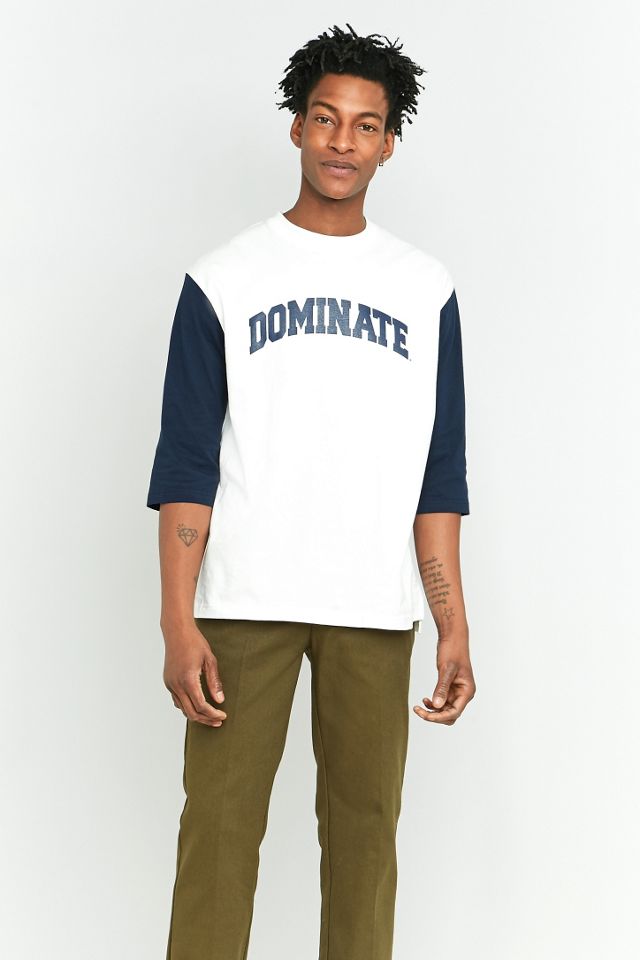 Dominate Jakarta Navy and Ecru 3/4 Sleeve T-shirt #4
