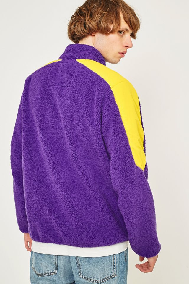 FILA Smithy Purple and Yellow Sherpa Jacket #2