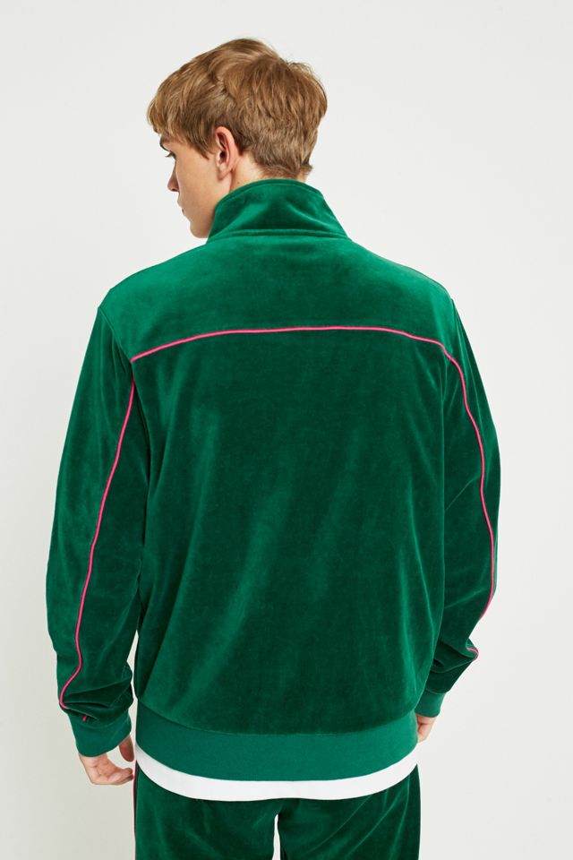 FILA Johnson Forest and Pink Velour Tracksuit Top #2