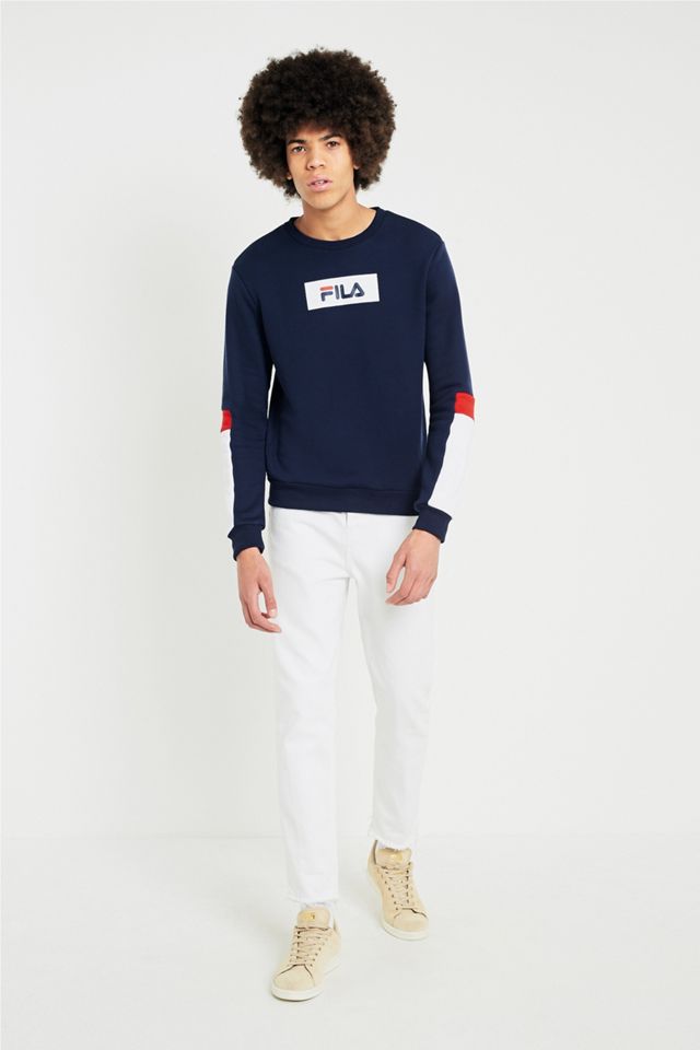 FILA Tommy Peacoat Logo Crewneck Sweatshirt #1
