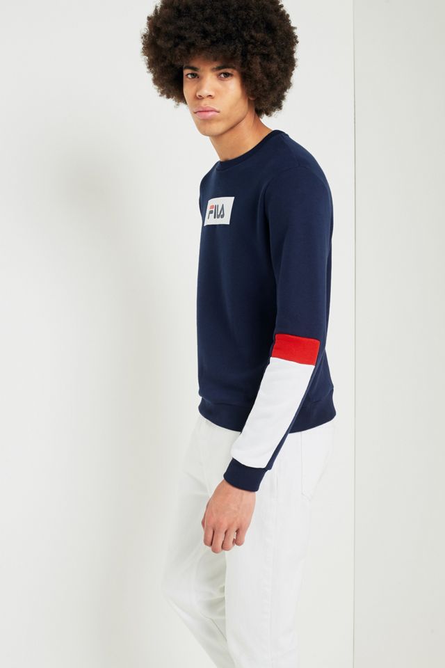 FILA Tommy Peacoat Logo Crewneck Sweatshirt #5