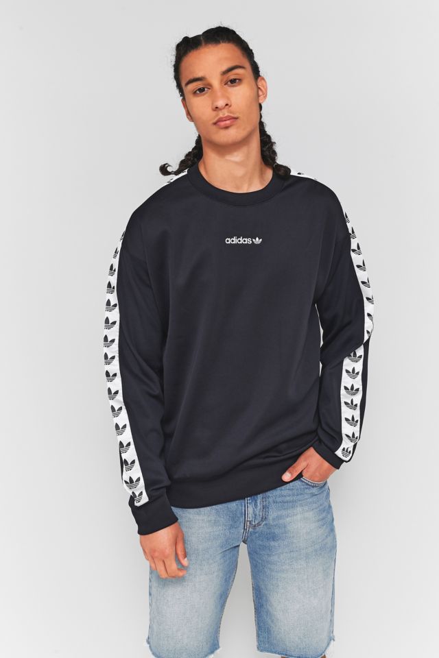 Ofensa República Tecnología adidas TNT Black and White Taped Crewneck Sweatshirt | Urban Outfitters UK