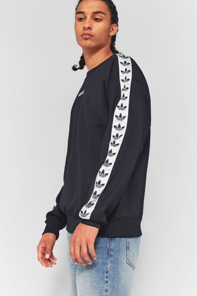 adidas TNT Black and White Taped Crewneck Sweatshirt