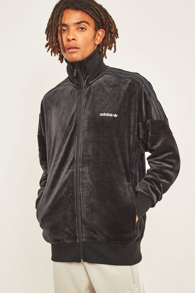 adidas Originals CLR84 Black Velour Track Top #1