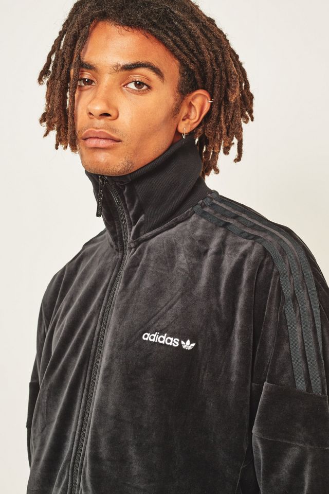 adidas Originals CLR84 Black Velour Track Top #2