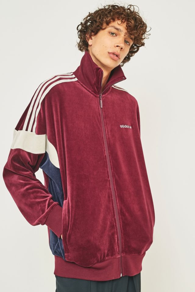 Adidas velour maroon best sale