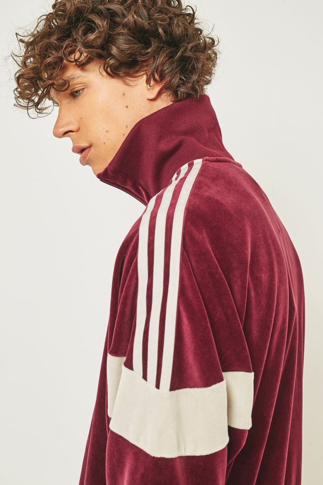 adidas Originals CLR84 Maroon Velour Track Top