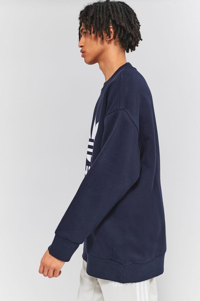 adidas Legend Ink Oversized Adicolor Crewneck Sweatshirt | Urban ...