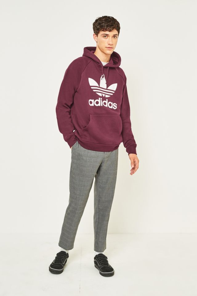 Mens maroon hot sale adidas hoodie