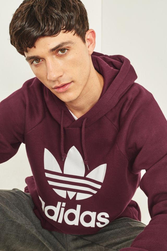 Maroon adidas hot sale trefoil hoodie