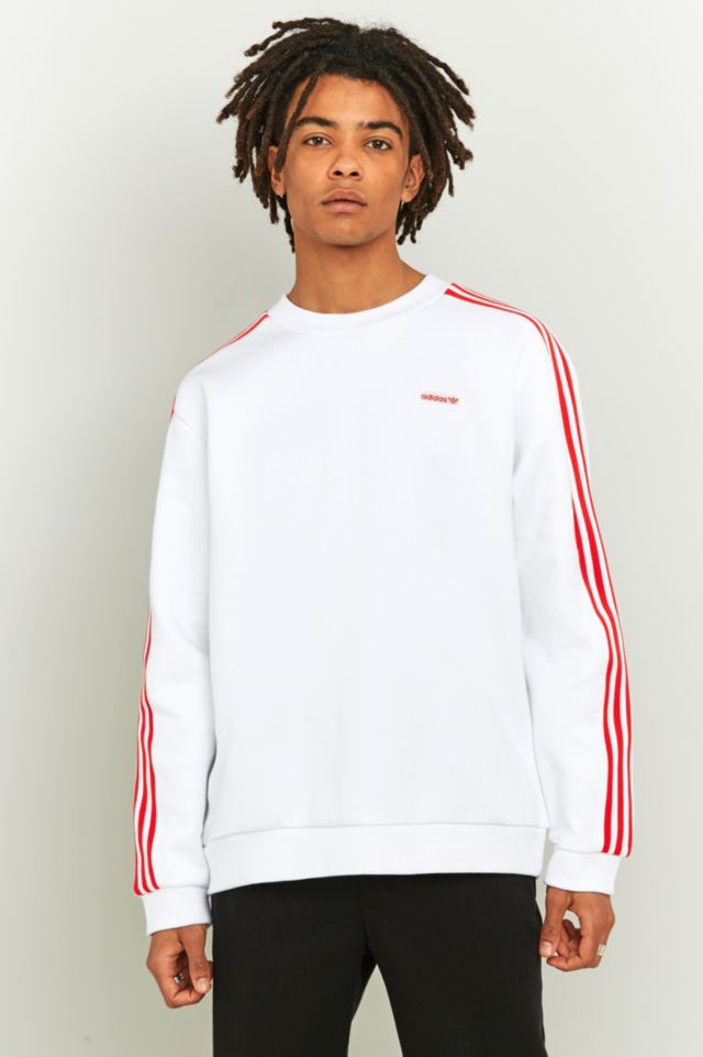 Adidas white red outlet stripe