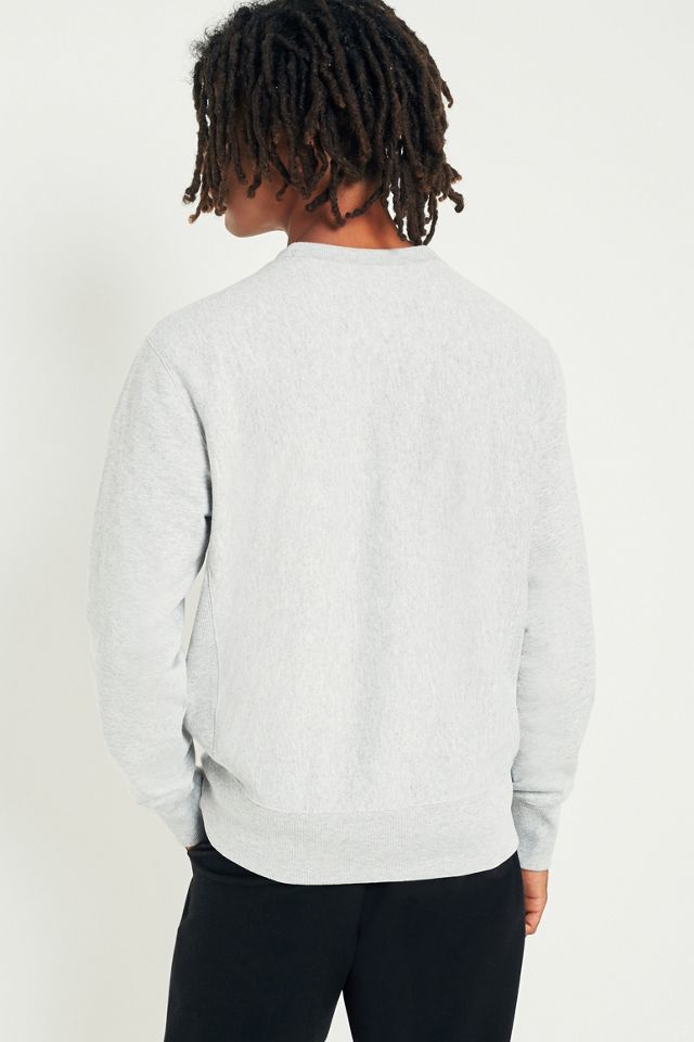 Champion Grey Reverse Weave All Over Logo Crewneck Sweatshirt #4