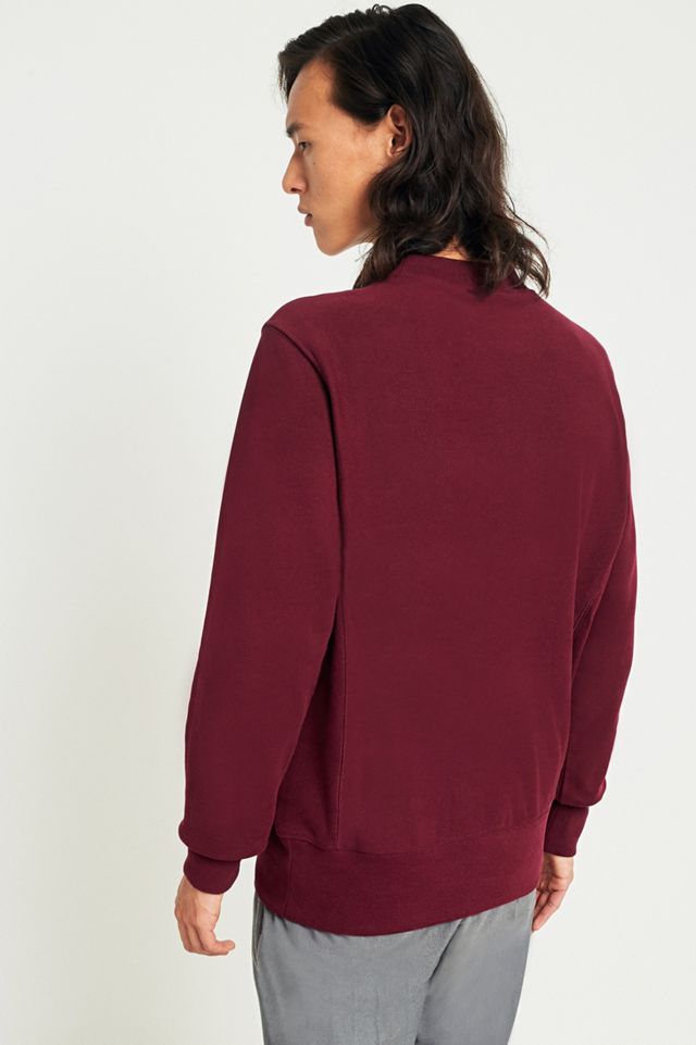 Champion Burgundy Reverse Weave Logo Sweatshirt #2