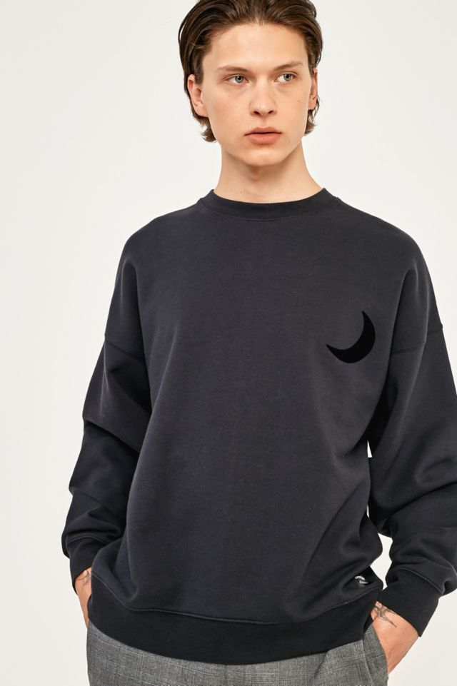 Levi s Line 8 Oversized Black Crewneck Sweatshirt Urban Outfitters UK