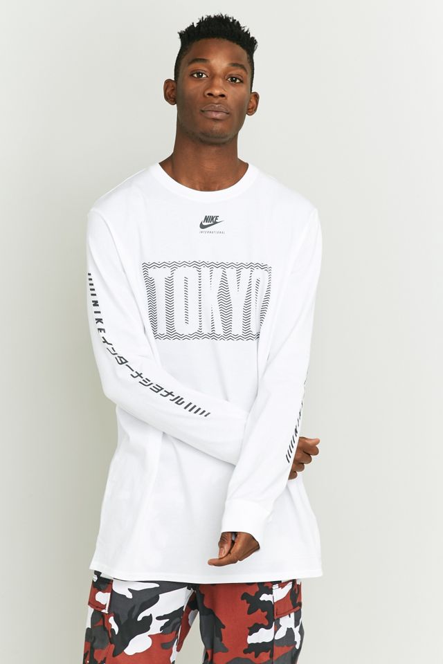 Nike International Long Sleeve Tokyo White T-shirt #5