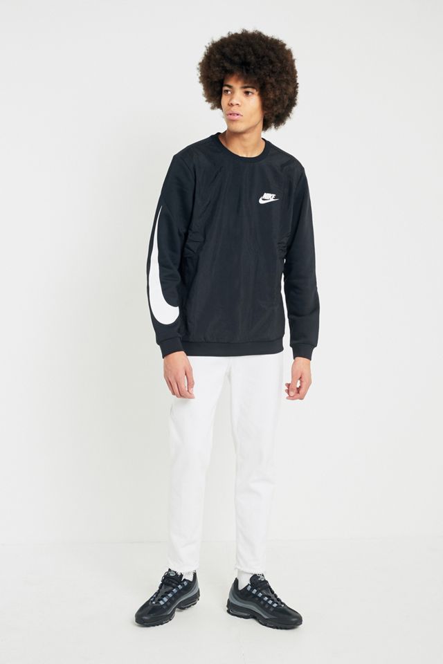 Nike Sportswear Black Crewneck Hybrid Fleece Sweatshirt #4
