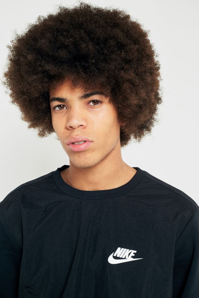 Nike Sportswear Black Crewneck Hybrid Fleece Sweatshirt #5